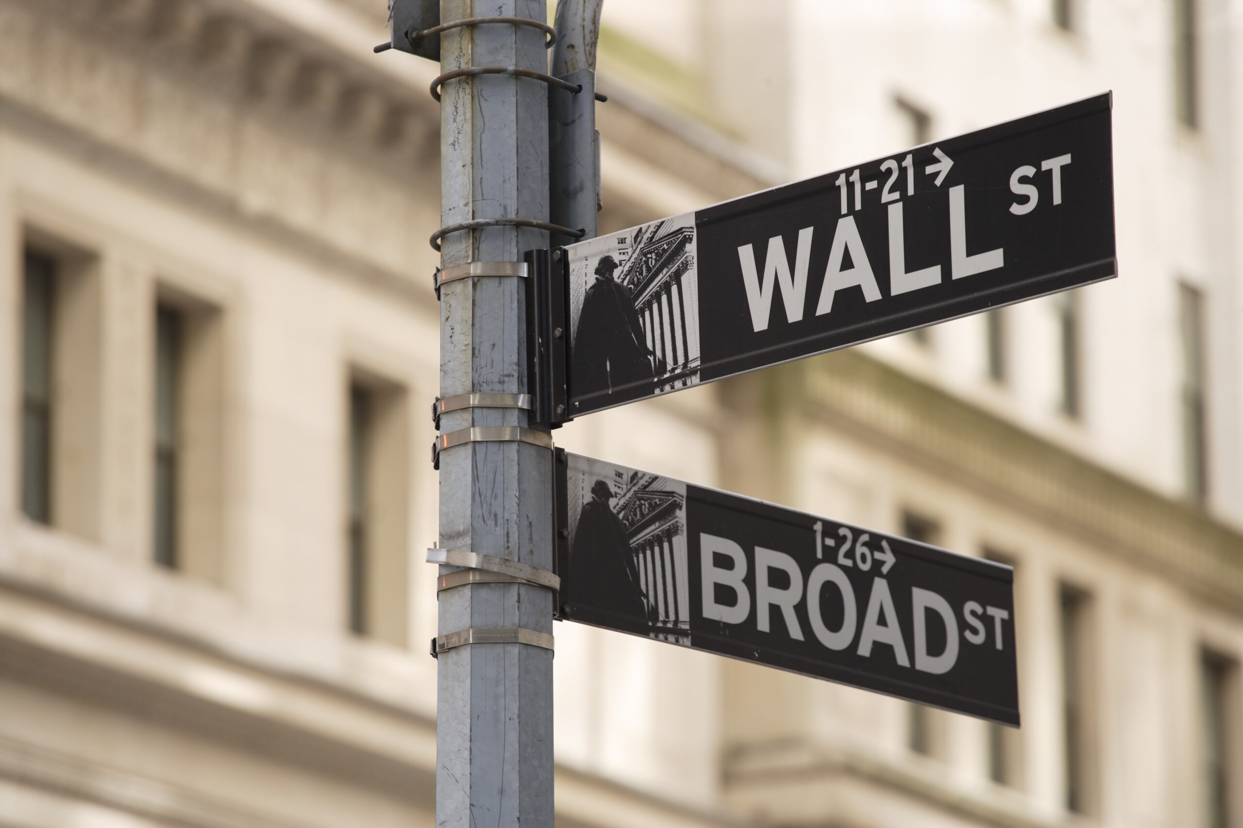 Wall street sign